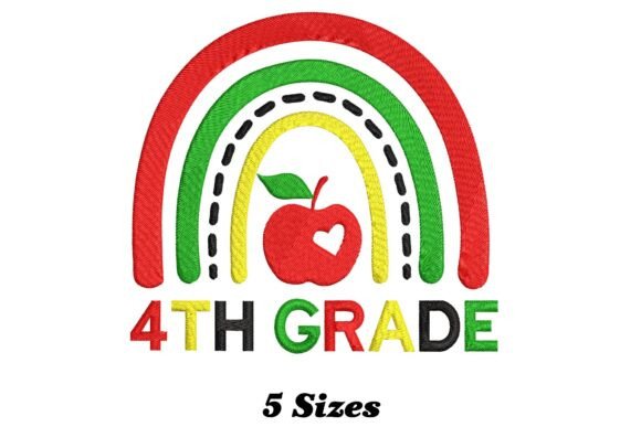 4th Grade Rainbow: A Playful Touch for Everyday Embroidery Projects