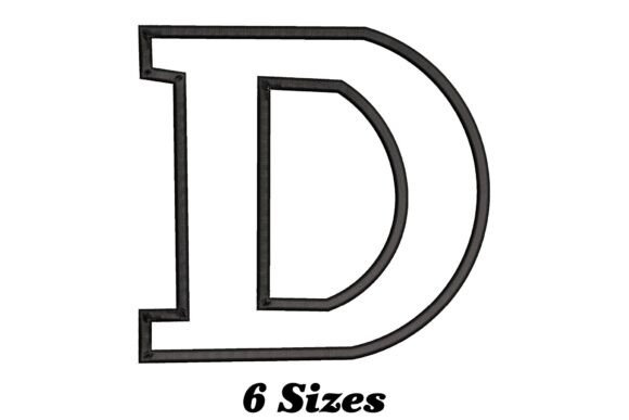 Alphabet Letter D Outline Review for Real Embroidery Projects