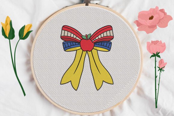 Bow Teacher Applique: A Seasonal Embroidery Gem