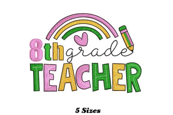 Charming Embroidery for 8th Grade Teachers