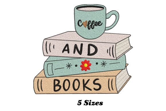 Coffee and Books Embroidery Design Review