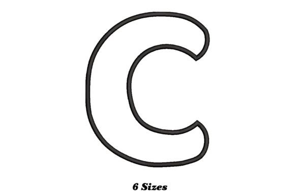 Letter C Outline: A Versatile Embroidery Design for Small Batch Sellers