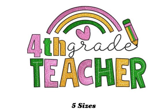 Reviewing Lovely 4th Grade Teacher Embroidery Design